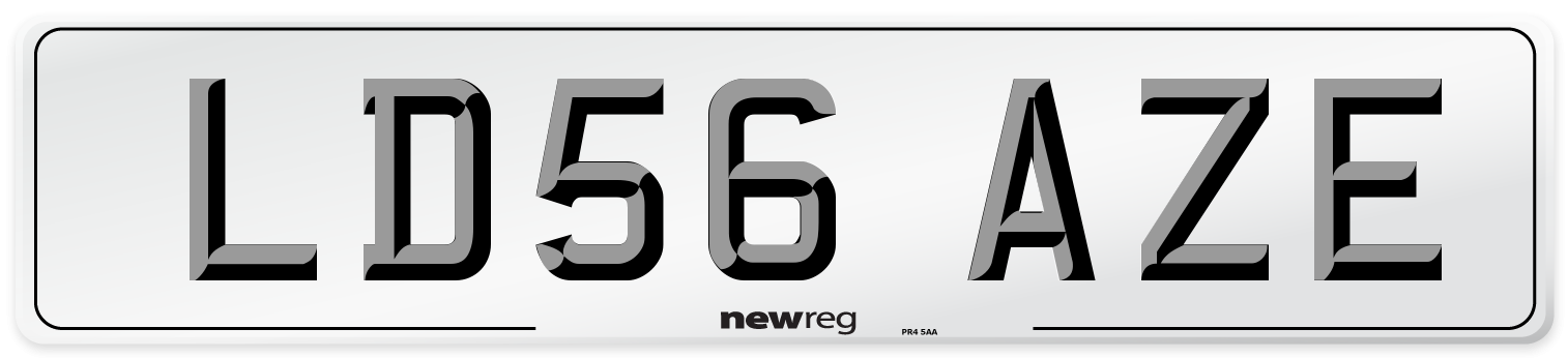 LD56 AZE Number Plate from New Reg